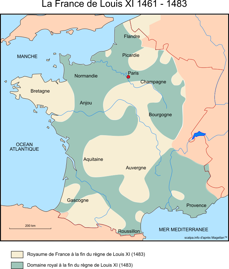 La France de Louis XI de 1461 à 1483